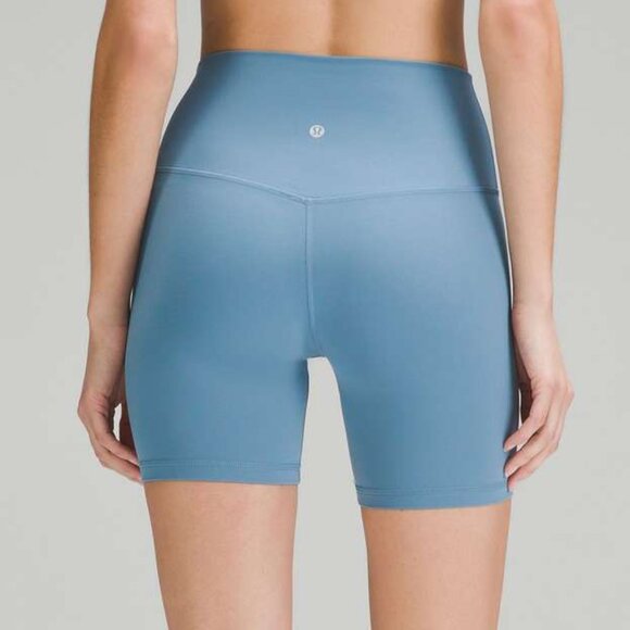 NWOT LULULEMON Align High Rise Shorts 6" Inseam - Size 10 - Utility Blue - Picture 2 of 5